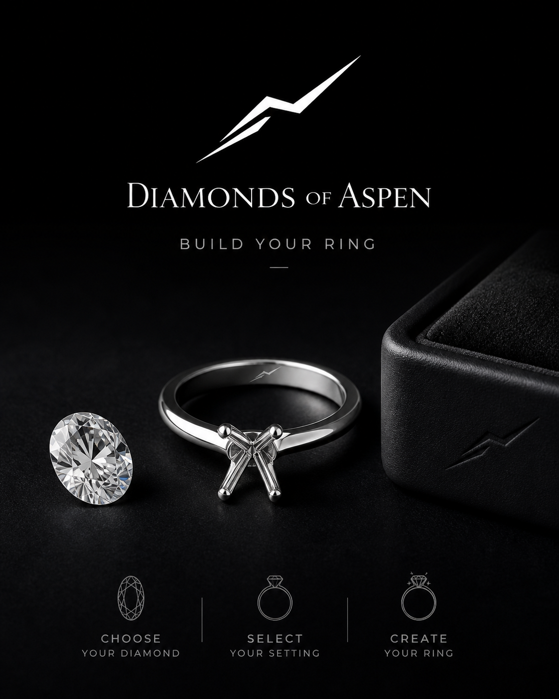 Build your ring with Diamonds of Aspen