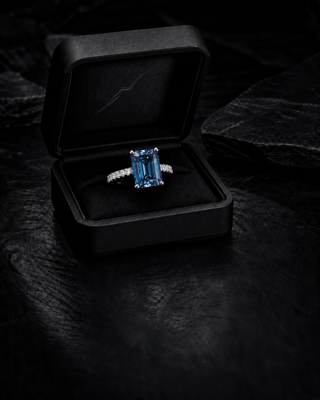 Fancy Blue Diamond Ring
