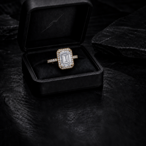 Yellow Gold Large Emerald Cut Diamond Ring