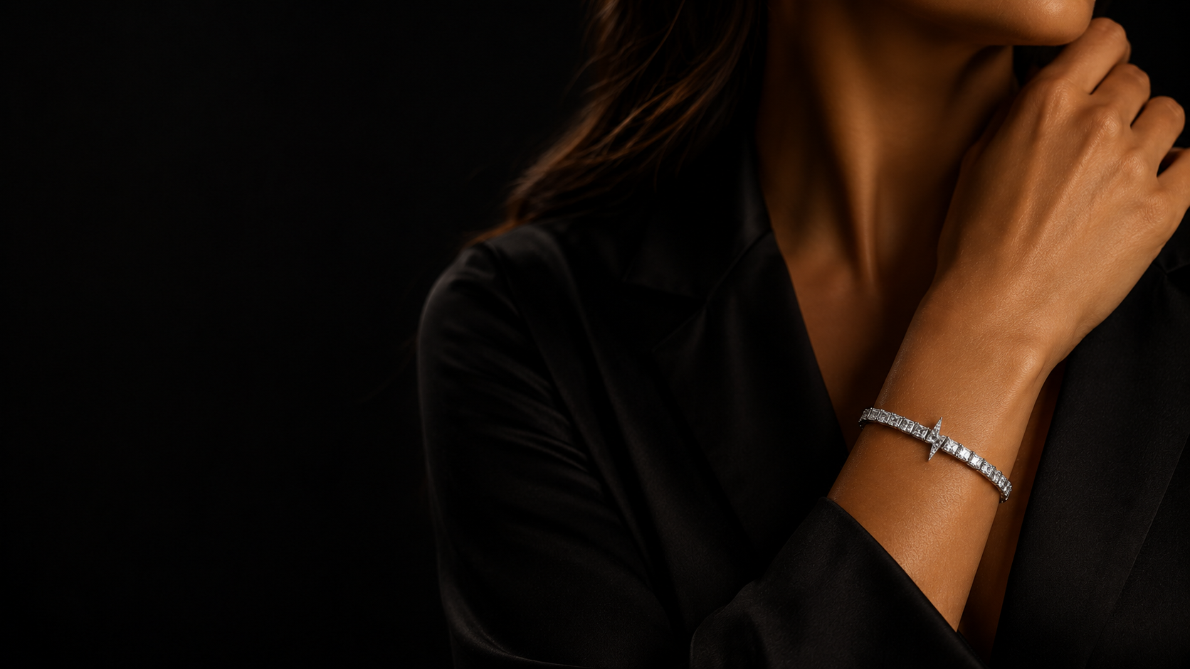 The Strike diamond tennis bracelet